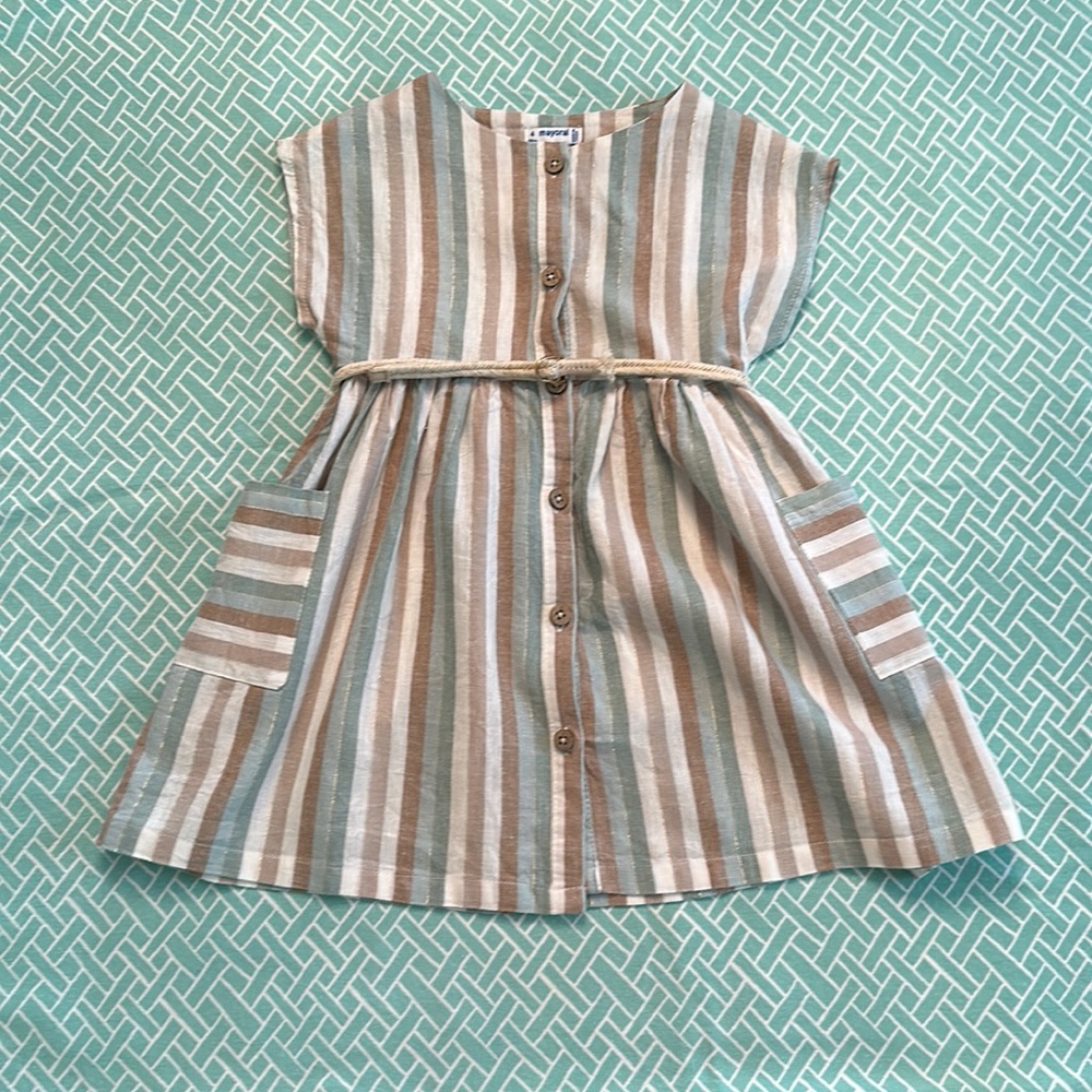 Mayoral Linen blend dress